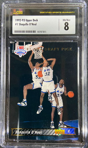 1992-93 Upper Deck Shaquille O'Neal CSG 8 HOFer