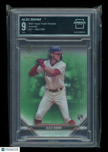 2021 Topps Triple Threads Emerald Alec Bohm #17 /259 RC Arena Club 9