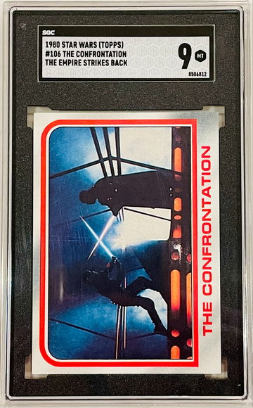 1980 Star Wars Empire Strikes Back #106 The Confrontation Luke Skywalker Darth Vader SGC 9 Mint