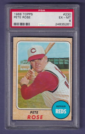 1968 Topps #230 Pete Rose PSA 6
