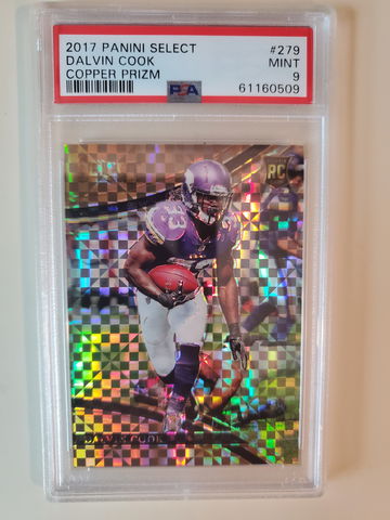DALVIN COOK 2017 SELECT COPPER FIELD LEVEL #'D 75 PSA 9
