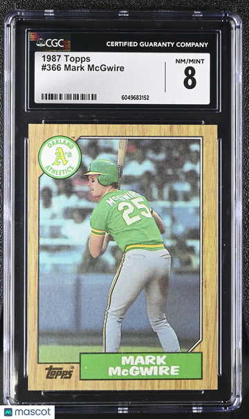 1987 Topps Mark McGwire #366 CGC 8