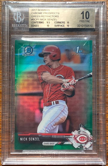 2017 bowman Nick Senzel green refractor 25/99
