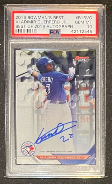 Vladimir Guerrero Jr 2016 Bowman's Best Auto PSA 10