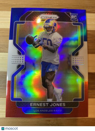 2021 NFL Prizm Ernest Jones Red White Blue Rookie #421 Los Angeles Rams