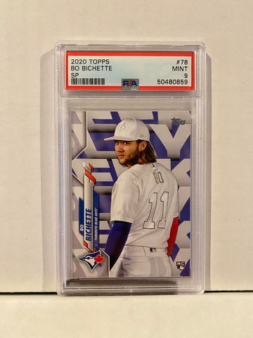2020 topps sp players weekend Bo Bichette PSA 9