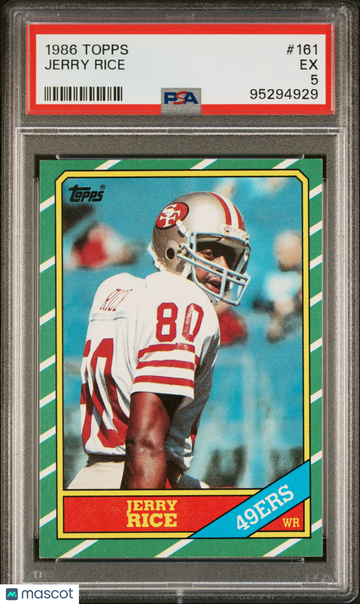 1986 Topps Jerry Rice #161 Rookie PSA 5