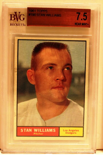 1961 Topps #190 Stan Williams BVG 7.5 Near Mint +
