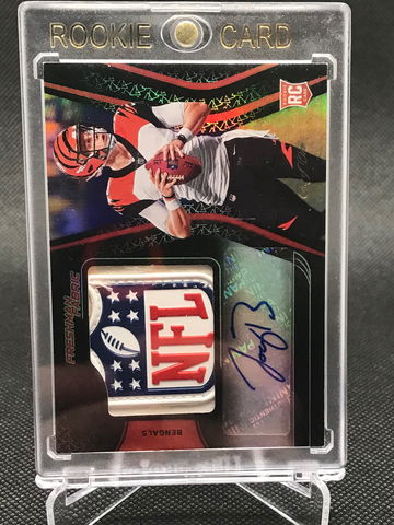 2020 certified black Joe Burrow  NFl LOGO sheild rc auto 1/1 one of one