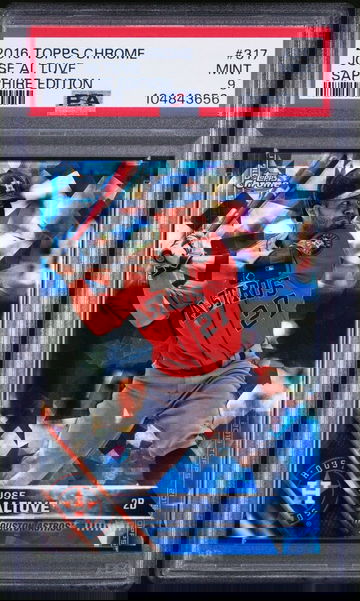 2016 Topps Box Set Chrome Sapphire Edition /250 Jose Altuve #317 PSA 9 Mint