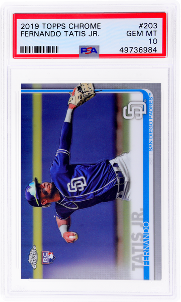 2019 Topps Chrome Fernando Tatis Jr. #203 RC PSA 10