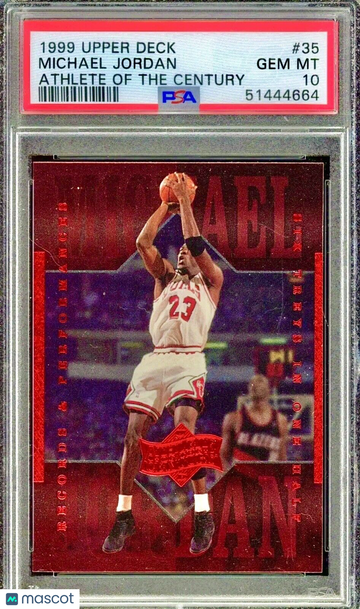 POP 17 PSA 10 Michael Jordan 1999 UD NBA Finals 3PT Record Red Holo 90s Insert