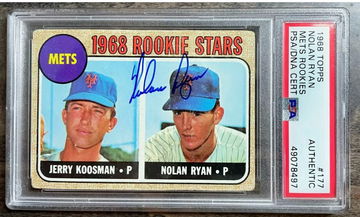 1968 Topps Nolan Ryan signed auto auotgraph Rookie Card