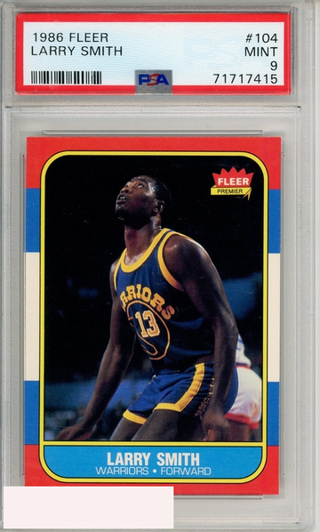 1986 FLEER LARRY SMITH #104 PSA 9 MINT