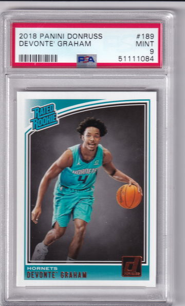2018 Panini Donruss 189 Devonte' Graham PSA 9