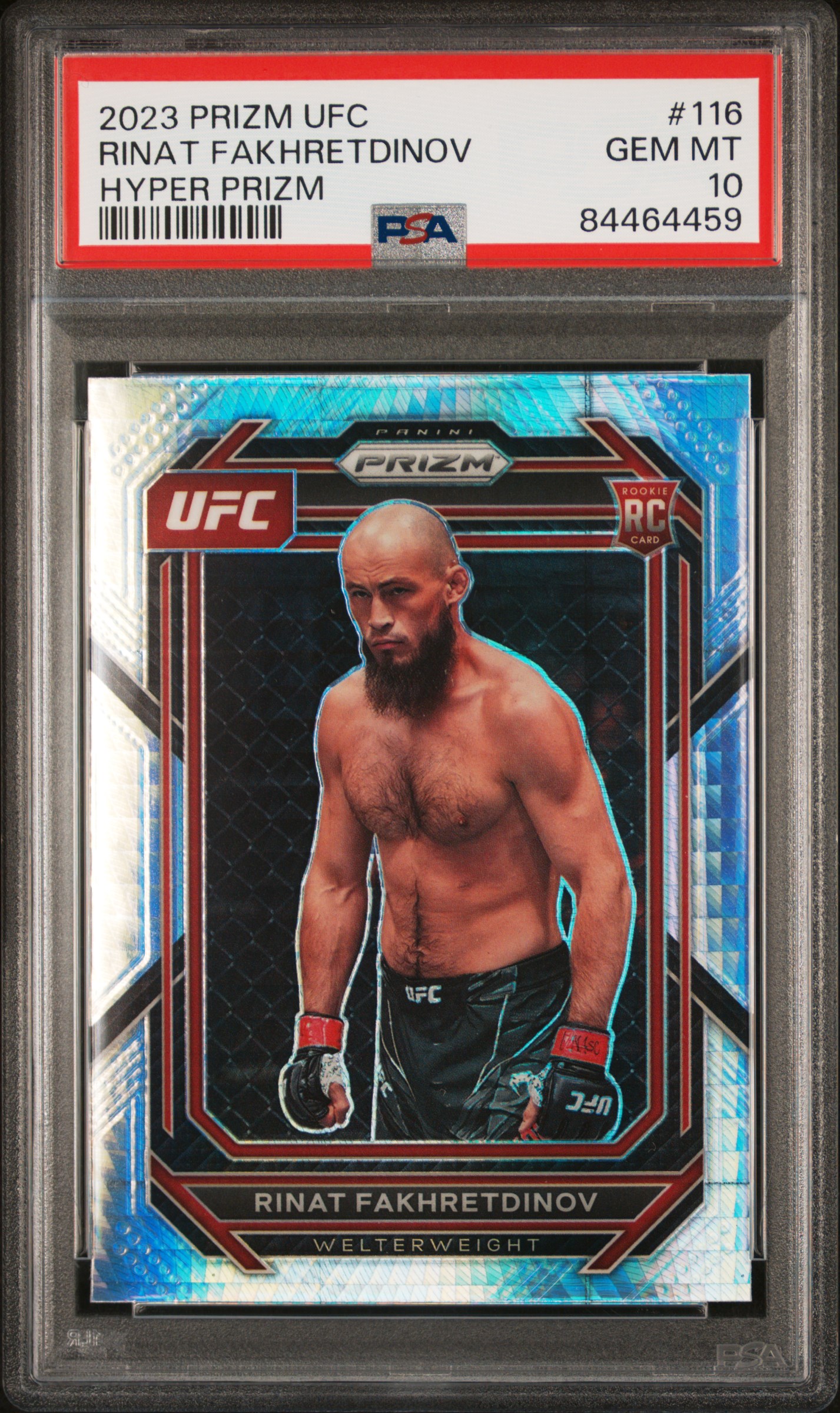 Rinat Fakhretdinov 2023 Panini Prizm UFC #116 Hyper Prizm PSA 10