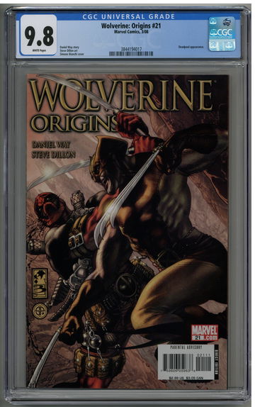 Wolverine: Origins 21 CGC 9.8 Deadpool