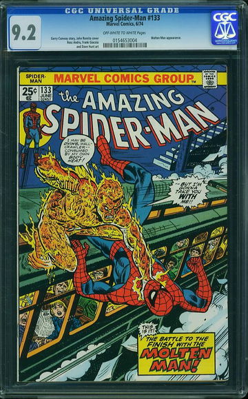 AMAZING SPIDER-MAN #133, CGC 9.2 NM-