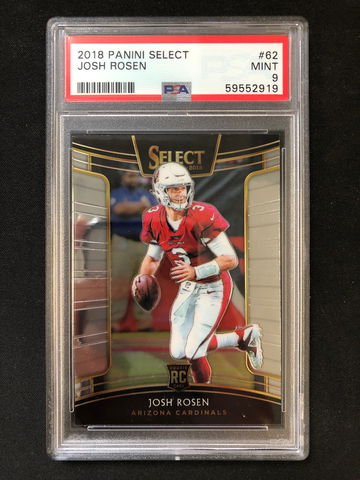 2018 Panini Select - Josh Rosen - Concourse Level Rookie Base PSA 9 Mint