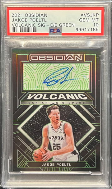 Jakob Poeltl Obsidian Green /15 Auto PSA 10 Pop 1!