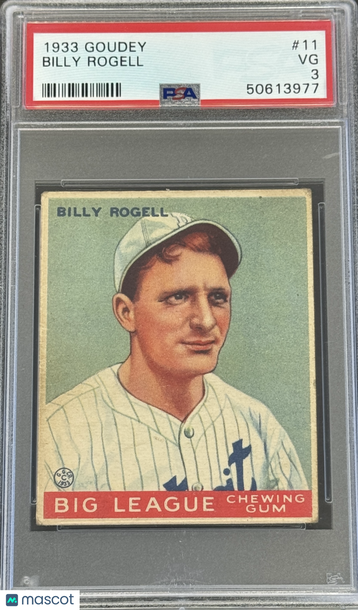 1933 Goudey #11 Billy Rogell Tigers PSA 3