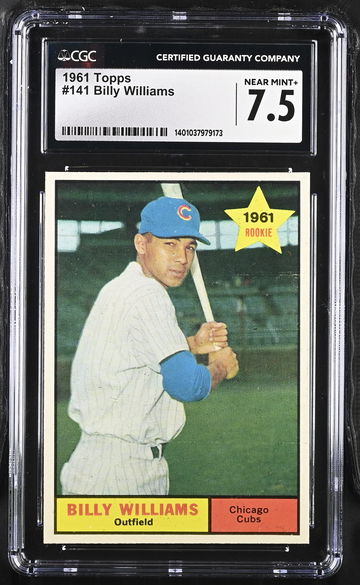 1961 TOPPS BILLY WILLIAMS #141 CGC 7.5 BS.B2.28