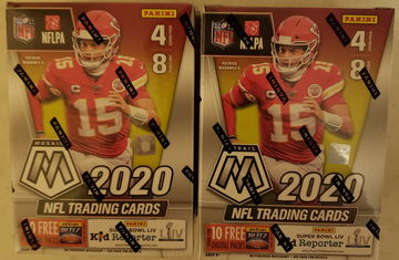2020 panini nfl mosaic blaster boxes (2 boxes)