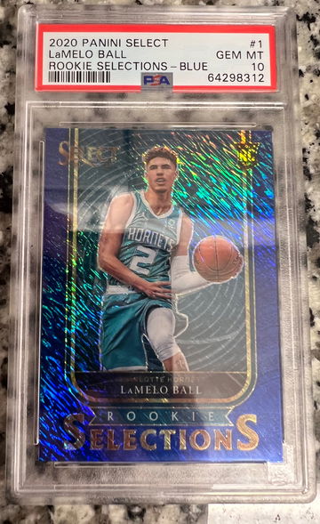 2020 Select Lamelo Ball Rookie Selections Blue Shimmer PSA 10 Gem Mint