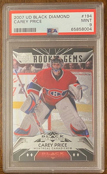 Carey Price - 2007-08 U.D. Black Diamond Rookie #194 - PSA 9