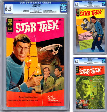STAR TREK #1-2-3 CGC 6.5-6.0-6.0 *CLASSIC TOS TV SERIES* ADAPTN GOLD KEY 1967-68