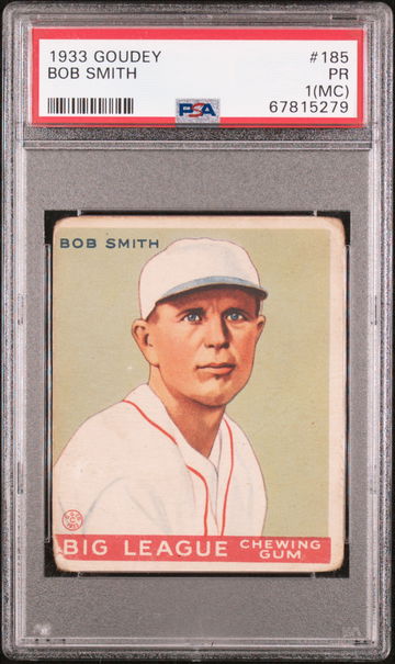 1933 Goudey Bob Smith PSA 1 Miscut Qualifier