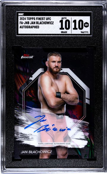 2024 Topps Finest UFC Autographs Jan Blachowicz #FA-JNB Auto SGC 10 Auto 10