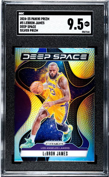 2024-25 Panini Prizm #5 Lebron James Deep Space Silver Prizm SGC 9.5