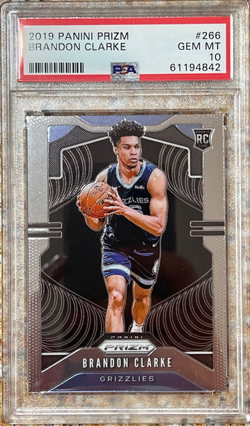 2019 Panini Prizm Brandon Clarke RC Rookie #266 PSA 10 Gem Mint