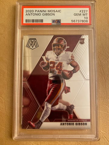 2020 Panini Mosaic Antonio Gibson PSA 10