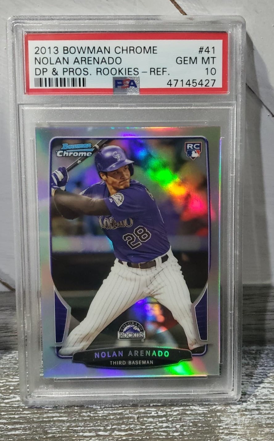 2013 Bowman Chrome Rookie REfractor Nolan Arenado PSA 10