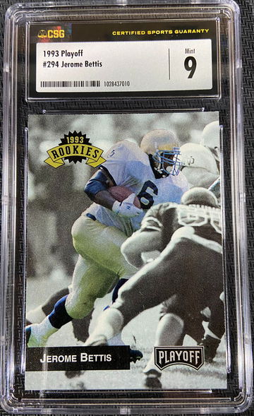 1993 Playoff ROOKIE Jerome Bettis CSG 9 MINT HOFer