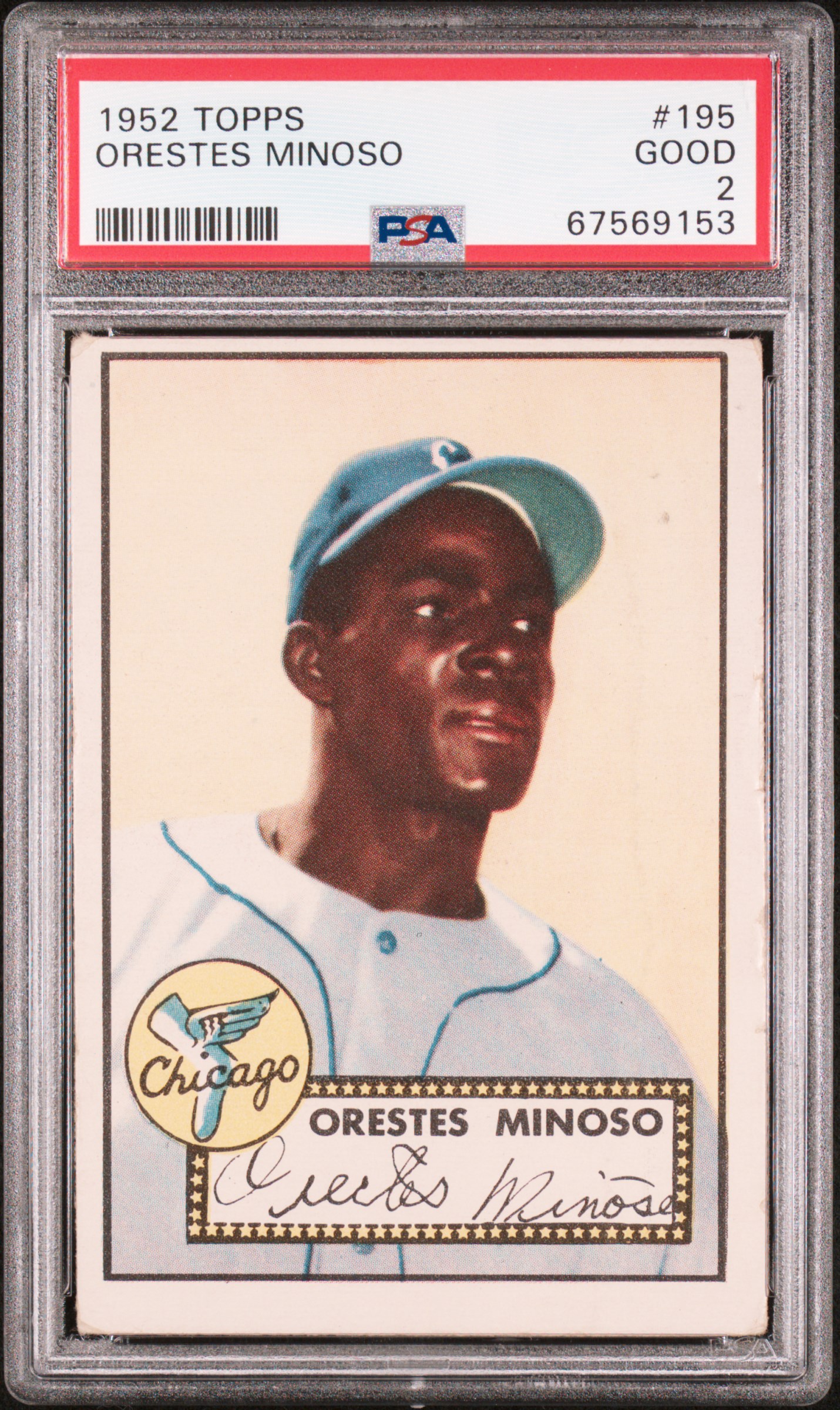 1952 Topps Baseball #195 Orestes Minoso PSA 2