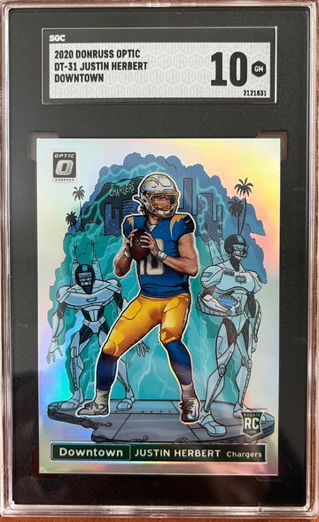 2020 Donruss Optic Justin Herbert Downtown SGC 10