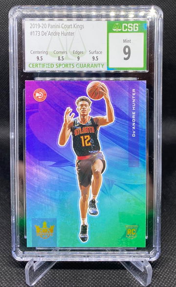 2019 Court Kings Level IV SSSP #173 De'Andre Hunter RC CSG 9 Mint - Nice Subs! POP 1 ( Under 20 Made)