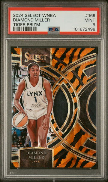 2024 Panini Select WNBA Tiger Prizm Diamond Miller #169 PSA 9