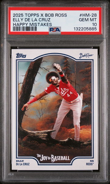 2025 Topps X Bob Ross the Joy of Baseball Happy Mistakes Elly De La Cruz #HM-28 PSA 10