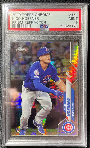 2020 Topps Chrome Nico Hoerner Prism PSA 9