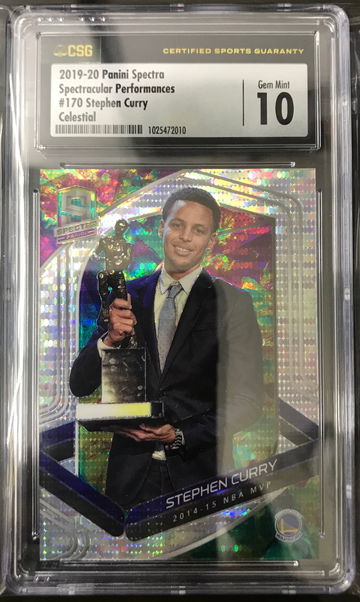 2019 panini Spectra spectracular performances #170 Stephen Curry Celestial mvp /99 csg10