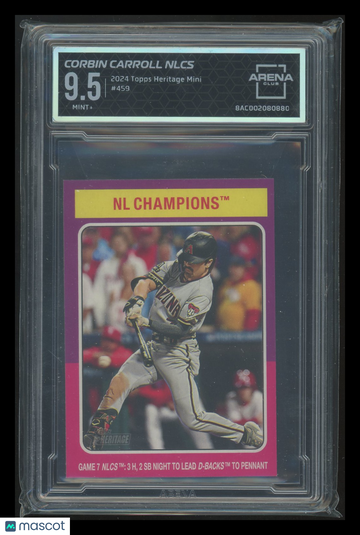 2024 Topps Heritage Mini Corbin Carroll #459 Arena Club 9.5