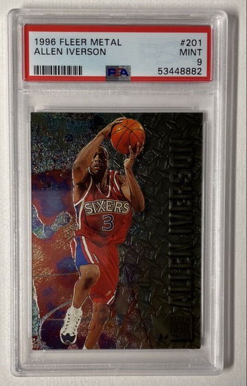 1996 Fleer Metal Allen Iverson Rookie RC #201 PSA 9 MINT