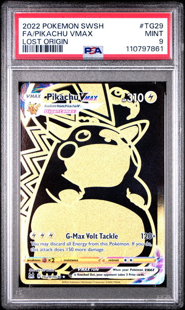 2022 Pokemon Sword and Shield Lost Origin Trainer Gallery Pikachu Vmax #TG29 PSA 9