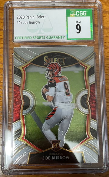 2020 Panini Select Concourse Joe Burrow RC #46 CSG 9 MINT