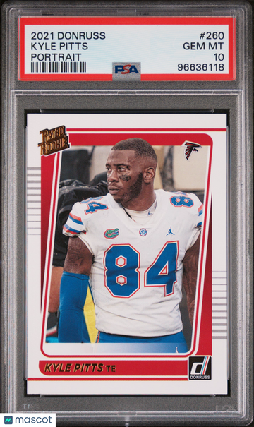 2021 Panini Donruss Kyle Pitts #260 Portrait PSA 10