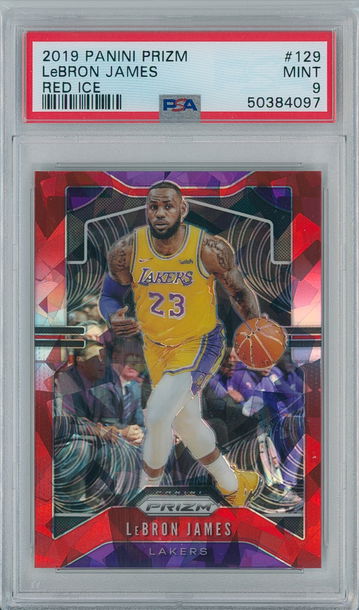 2019 Panini Prizm #129 Red Ice - Lebron James (PSA 9)